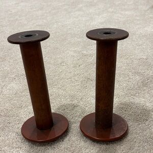 Vintage Wooden Spools/ candlesticks